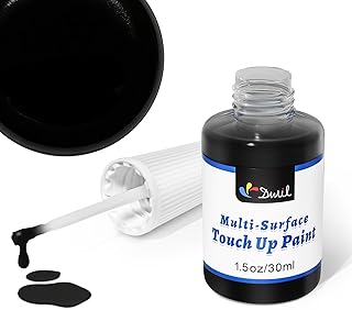 DWIL Black Paint for Metal - Appliance Touch Up Paint, Multi Surface Scratch Repair for Refrigerator, Enamel, Door, Cabinets, Wood, Microwave, 1.5 Fl Oz(Black)