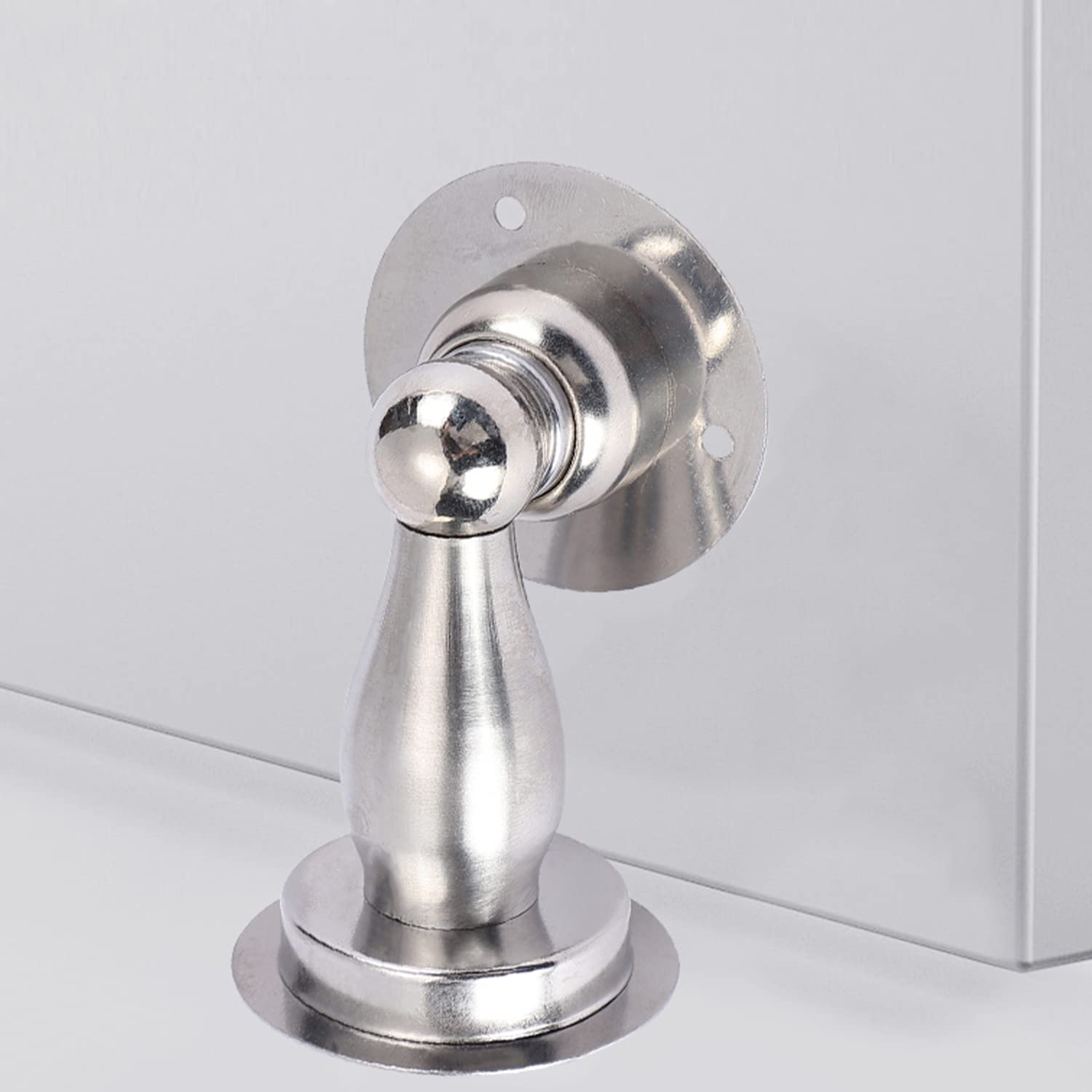 MroMax Butée De Porte Magnétique En Acier Inoxydable Brossé Avec Vis