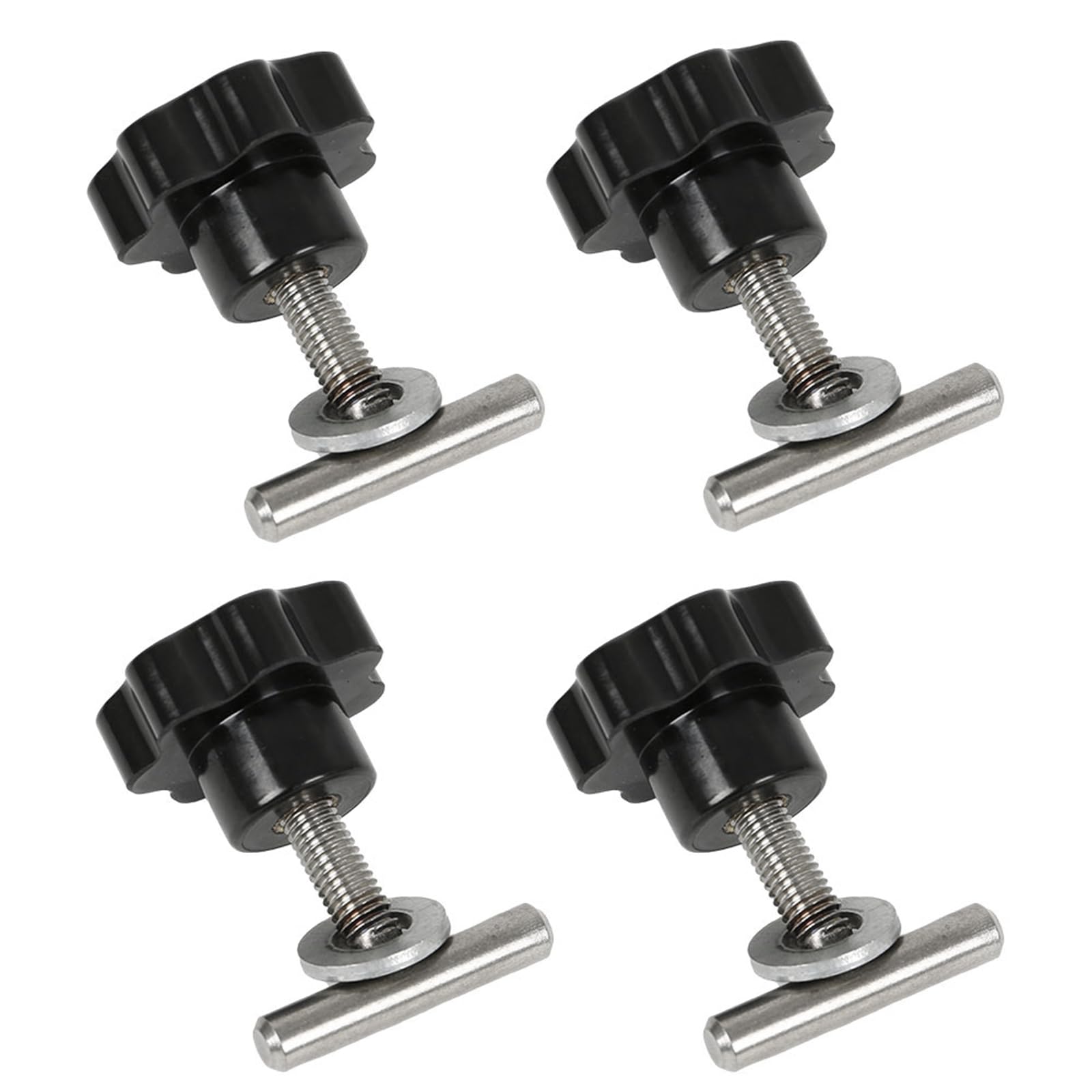 Viti per fissaggio del carico su binario + staffa guida per tavola multiflex o accessori per binari profilati, compatibili con VW T5 T6 Multivan Transporter California