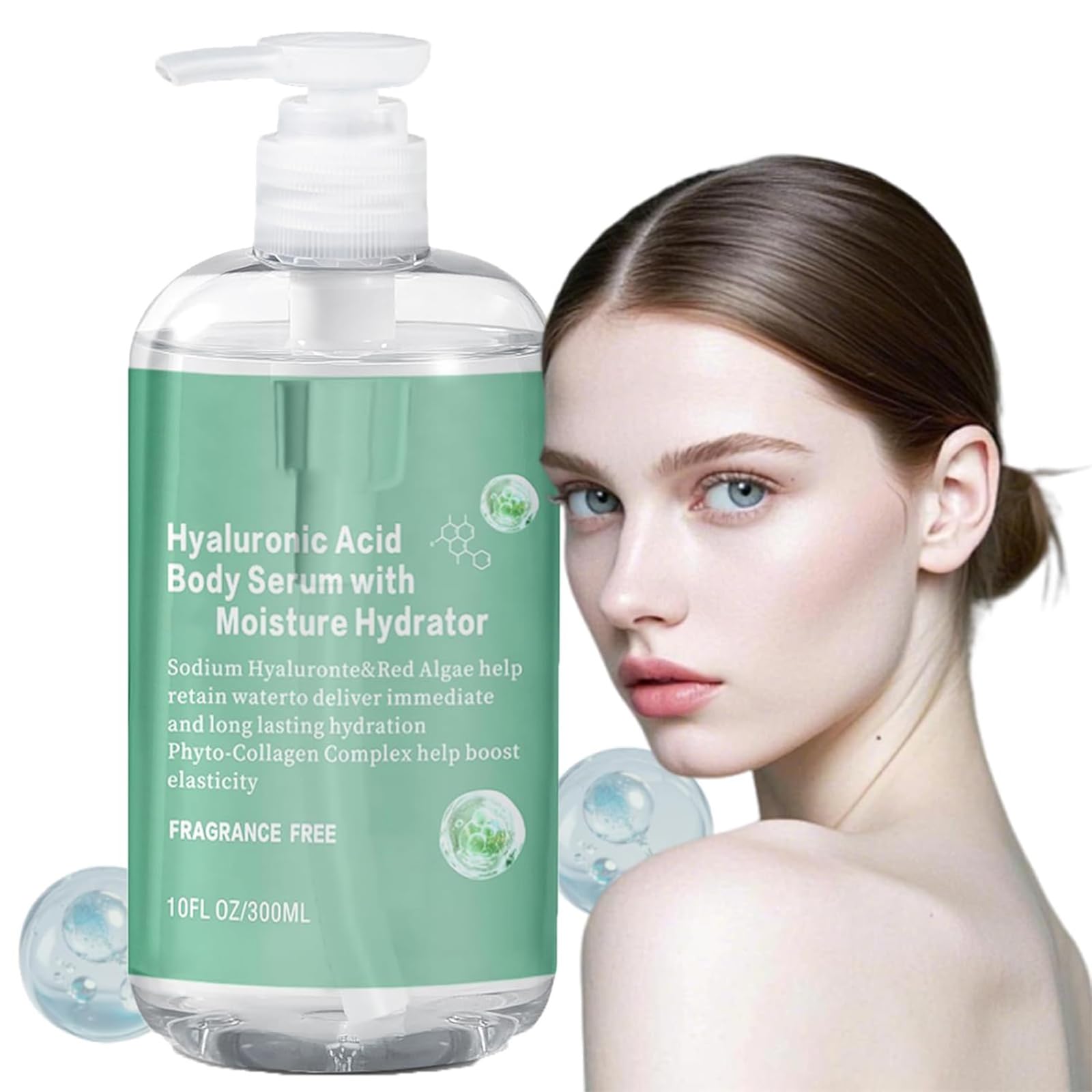 Body Hydrator Hyaluronic Acid Body Serum, Hyaluronic Acid Serum For Bod𝐲, For Dry Skin, Fast-absorbing Bod𝐲 Care Deep Hydration, Non-greasy Formula, 10 Fl Oz (1PC)