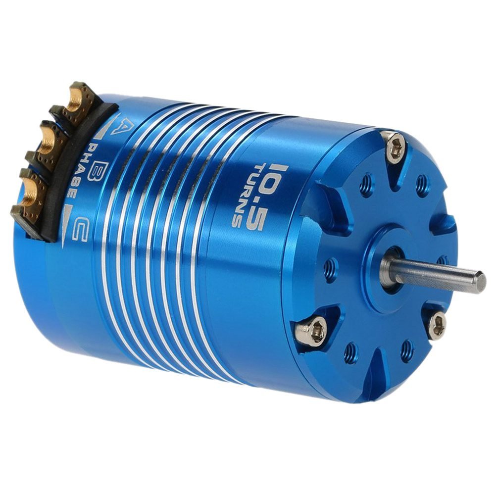 Motore sensoriale ad alta efficienza 540 per 1/10 RC auto blu, 10.5T 3450KV