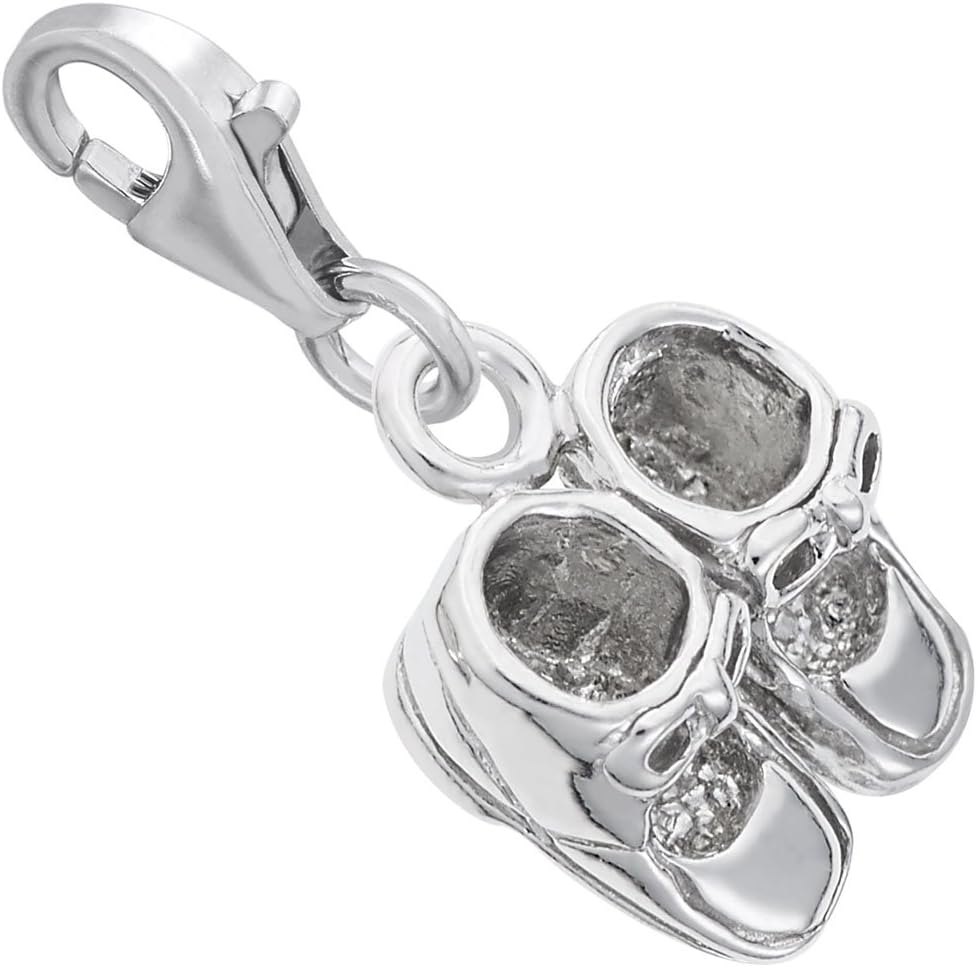 Baby Shoes Charm with Lobster Claw Clasp, Charms for Bracelets and Necklaces