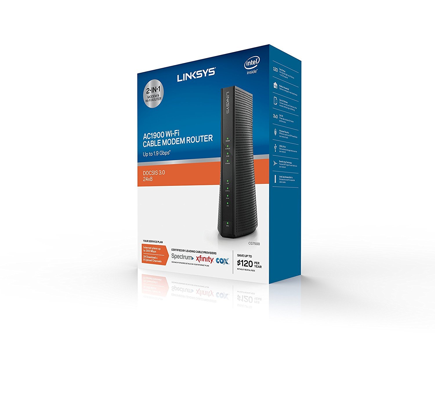 Amazon.com: Linksys High Speed DOCSIS 3.0 24x8 AC1900 Cable Modem
