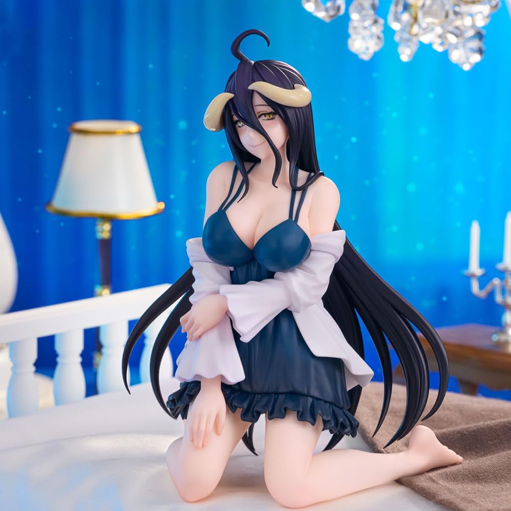 YLEAFUN Albedo Figure, 4.72inch Anime Albedo Figure Kneeling Posture Model PVC Statue Action Figure Collection Birthday Gifts for Fans : Toys & Games