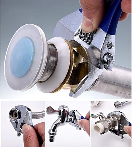 Miniatura 6 de Llave inglesa ajustable de apertura grande con mango corto de 8 pulgadas