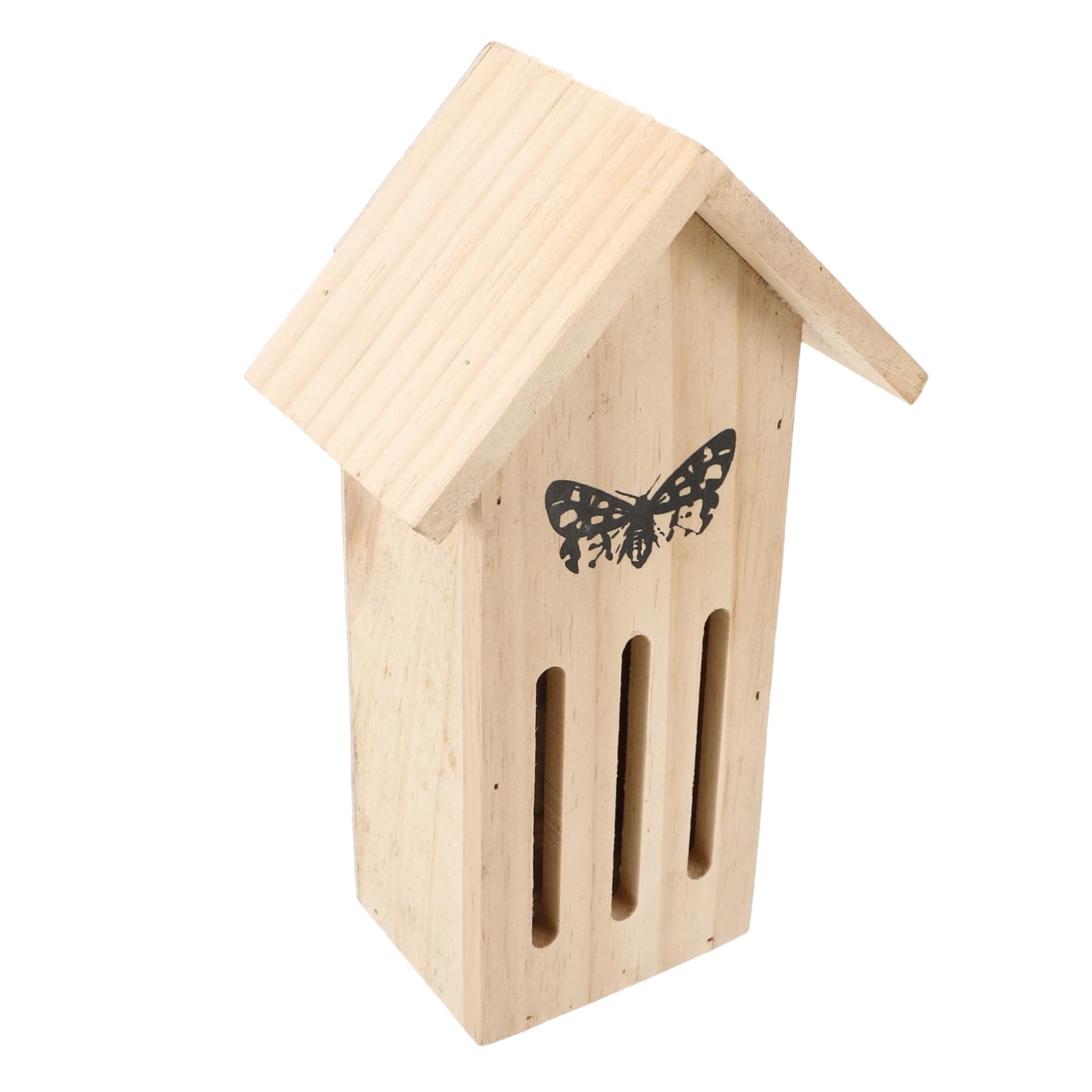 Happyyami 3stücke Holz Schmetterlingsfuttermittel Haus Wetterfestes Insektenhotel Für Garten Einladende Natürliche Holzstruktur Als Schmetterlingshabitat Und Dekoratives Element Im Freien
