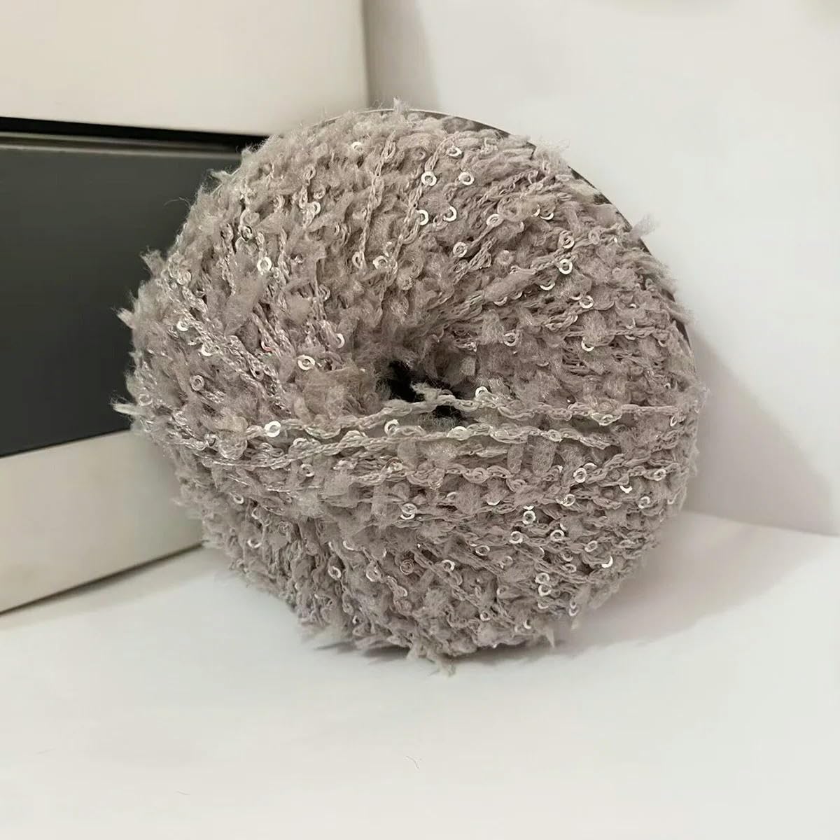 Przędza 50 g, cekiny, motyle, papier szydełkowy, do robienia na drutach, sweter, materiał