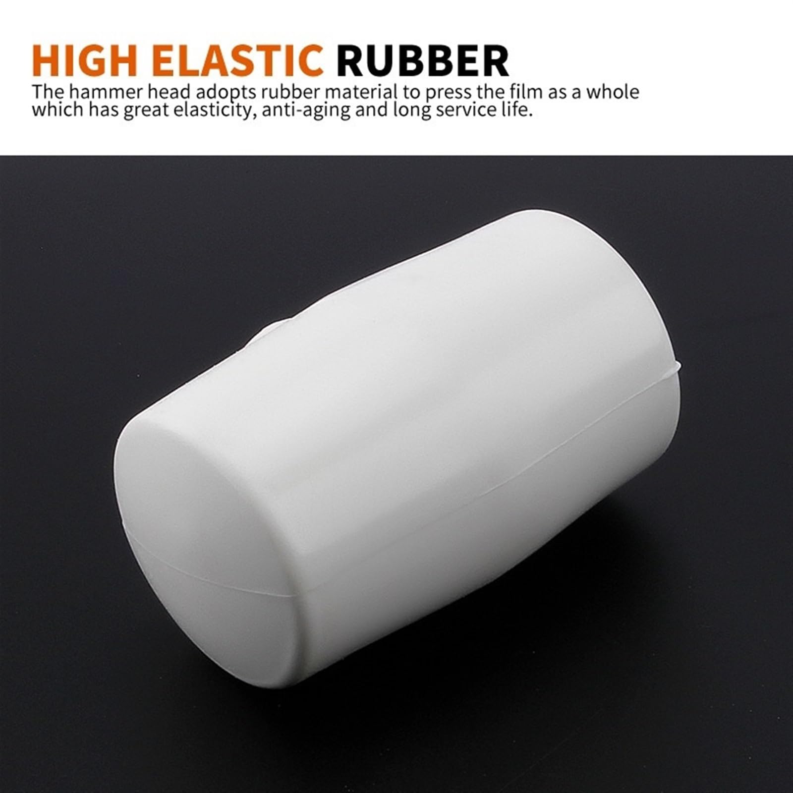 młotek gumowy, 1 szt. 55 mm 60 70 średnicy Wytrzymały biały gumowy młotek ceramiczny do klejenia płytek plastikowych Młotki instalacyjne z uchwytem antypoślizgowym(60mm Diameter)