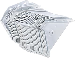 DOITOOL Bookshelf Shelves 30pcs Corner Braces Sturdy Stainless Steel Corner Support Bracket Angle Brackets Corner Bracket Angle Code Brackets for Wood Book Shelf Book Shelves