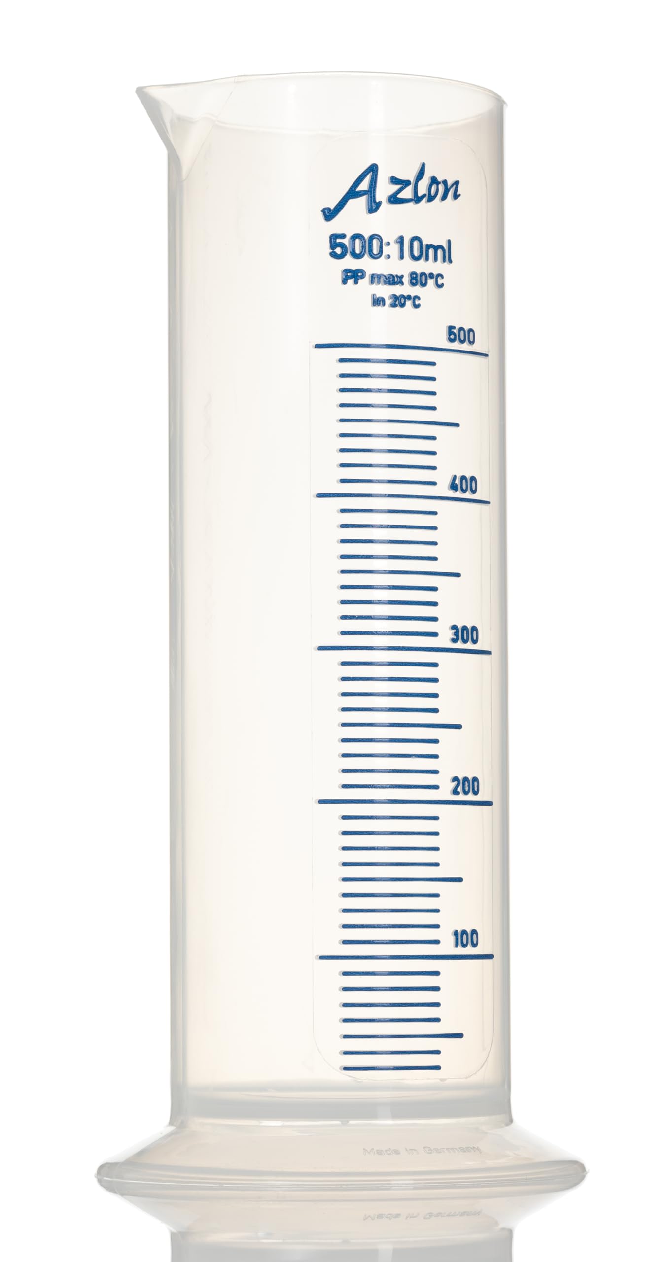 RS PRO Probeta medidora (polipropileno, 500 ml, diámetro de 54 mm, longitud de 218 mm)