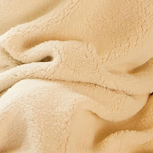 Miniatura 4 de Manta con estampado azteca con forro de sherpa suave, tradicional navajo del suroeste con patrón de cruz, manta cálida para campamento, al aire