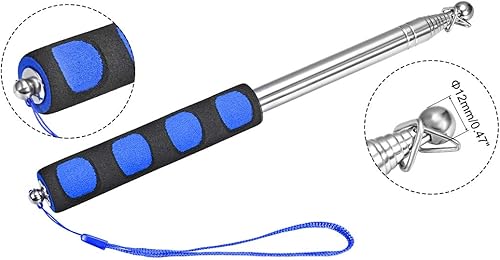 Miniatura 4 de uxcell Mástiles de bandera de mano de 5.25 pies5.2 ft, guía de acero inoxidable, mango de esponja, puntero de enseñanza para guías turísticos y
