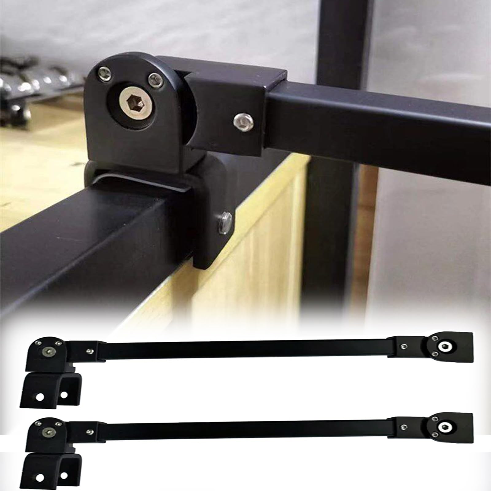 Barra de Soporte para Mampara de Ducha Barra Estabilizadora De Soporte De Ducha Para Vidrio De 21-30 Mm, Barra De Soporte De Puerta De Vidrio Con Abrazadera Ajustable De 360 ​​​​°(2 pc,23.6in (60cm))