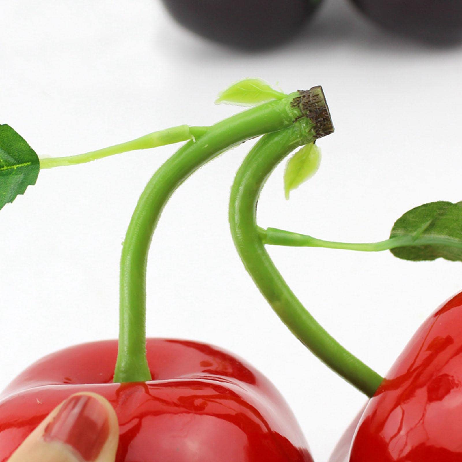 Cherry Table Decoration Art Crafts Desk Ornament Cognitive Fruit Toys Photography Prop Cherries Kitchen, B
