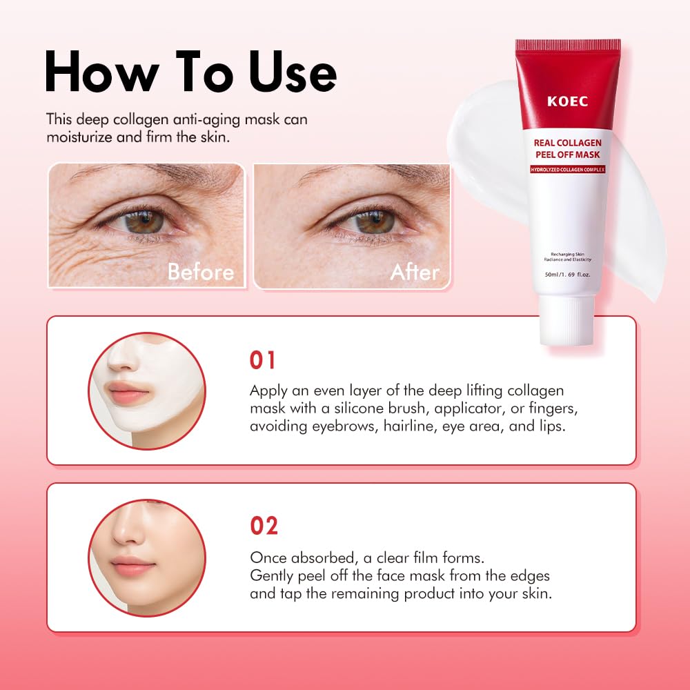Amazon.com : KOEC Collagen Night Peel Off Face Mask,Hydrating
