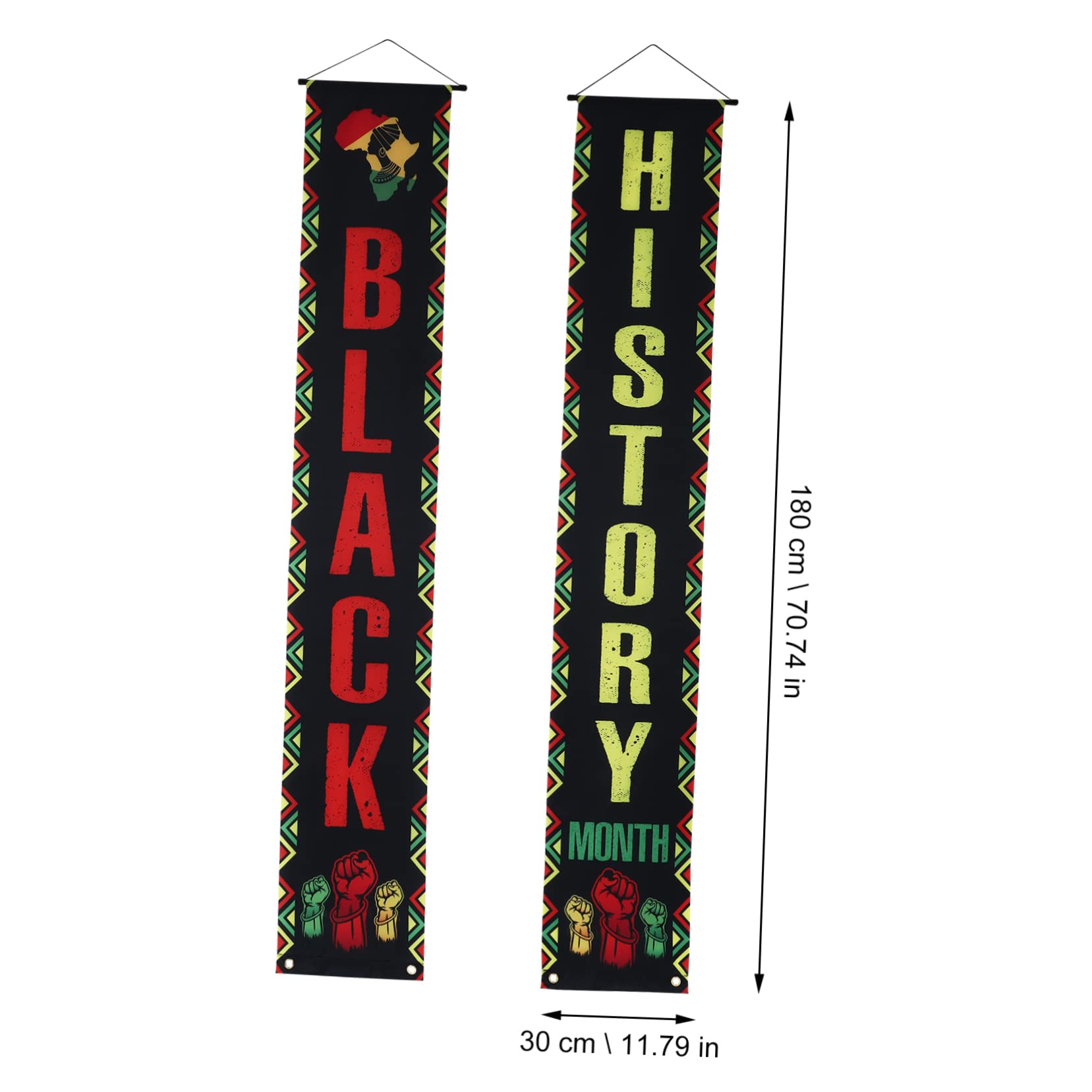 COLLBATH 3 Coppie Di Bandiere Juneteenth Distici Decorativi Da Appendere in Poliestere Mese Africano