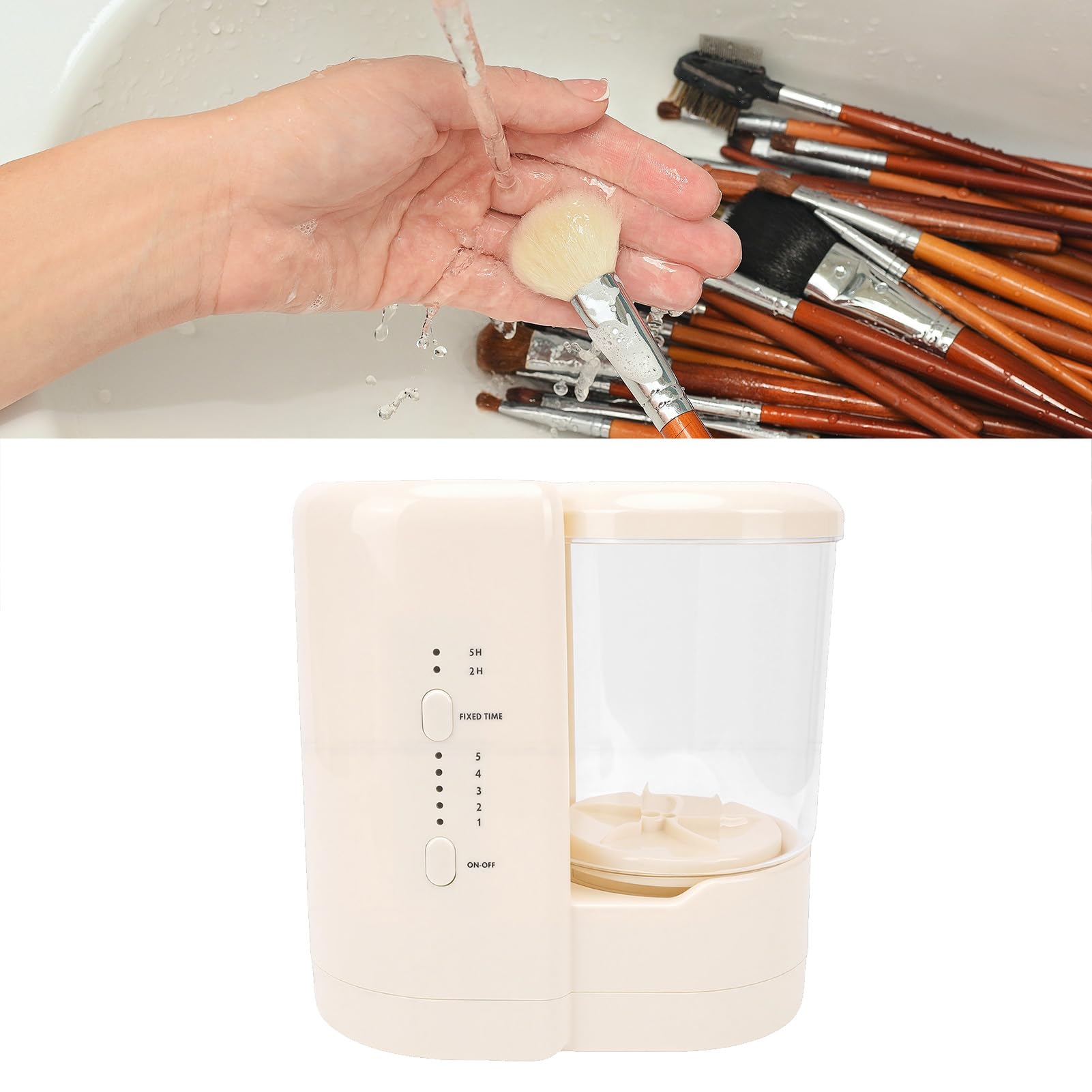 Elektrischer Make up Pinselreiniger Tragbare Waschmaschine mit Wasch und Trocknungsfunktionen 1600 Ml Fassungsverm gen f r Pinsel Intimw sche