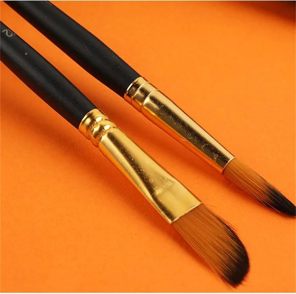 Multifunctional Watercolour Short Wooden Stick Brush Art Tools Nylon Material image 2