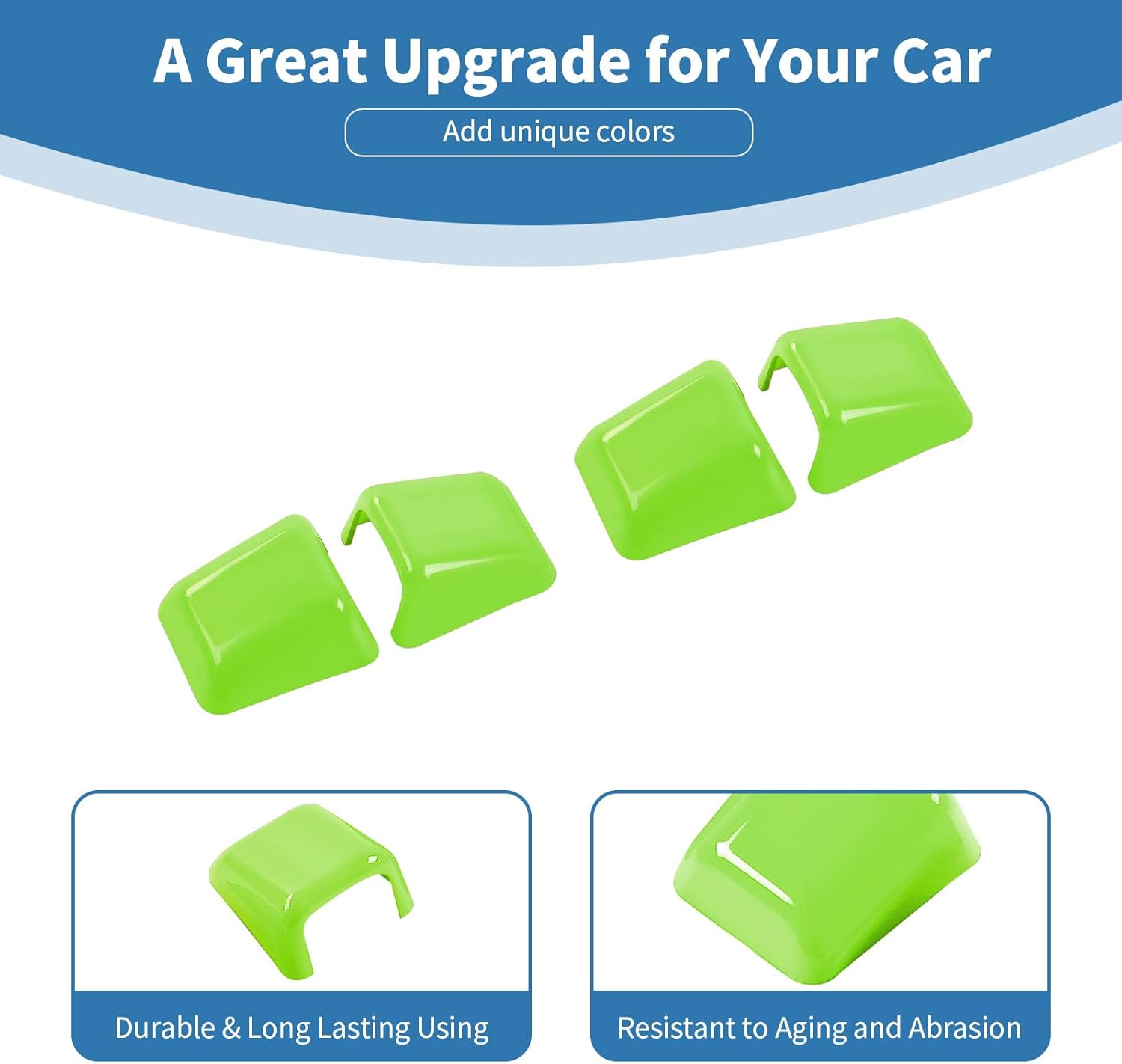 for Challenger Roof Handle Trim Cover Fit for Dodge Challenger 2010-2023 Green Interior Accessories 4pcs