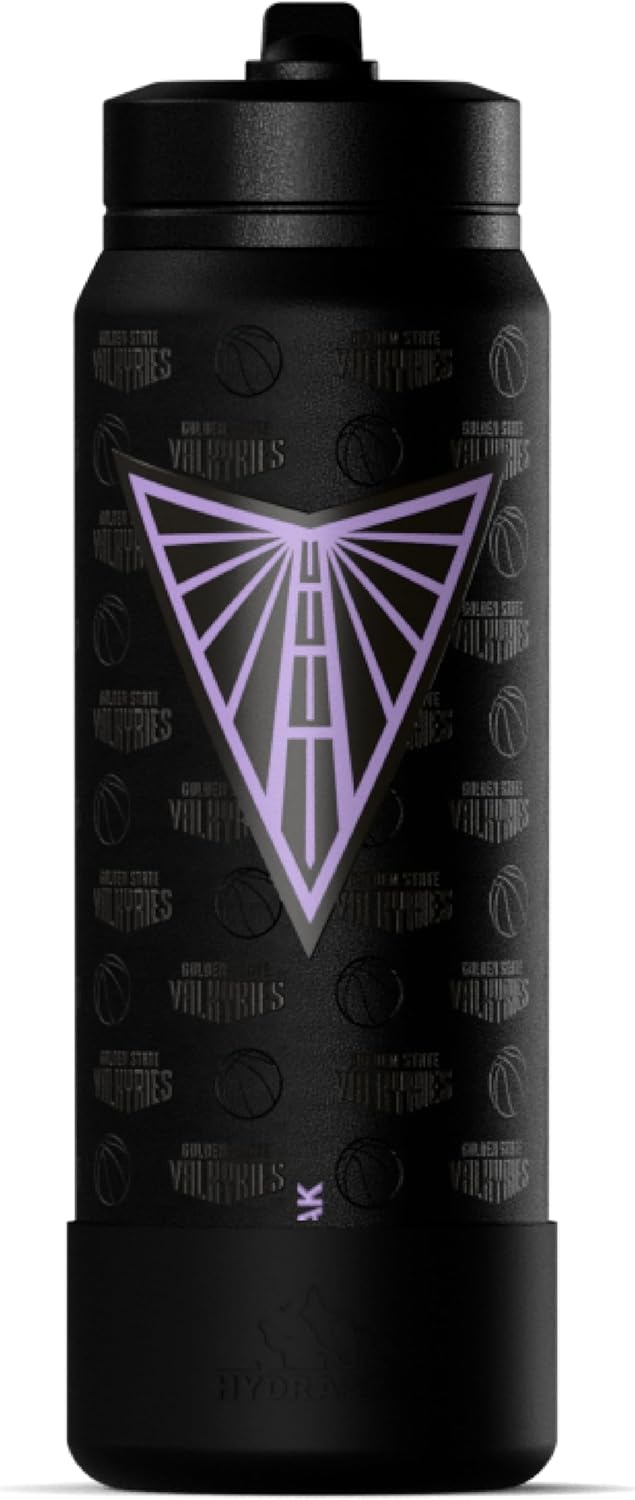 Hydrapeak x WNBA Officially Licensed Golden State Valkyries 26 oz Active Water Bottle with Chug Lid and Handle Reusable Stainless Steel Double Wall Insulated Sports Gift