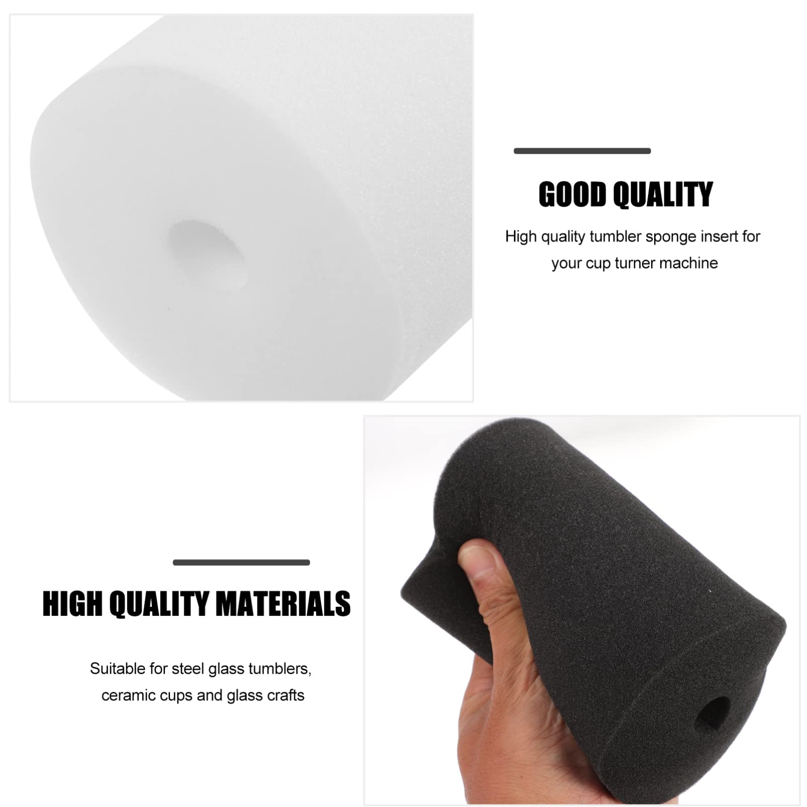 VILLCASE 6 Stück Tassenwender Schwämme - Elastische Rotationsschwämme Für DIY Becher