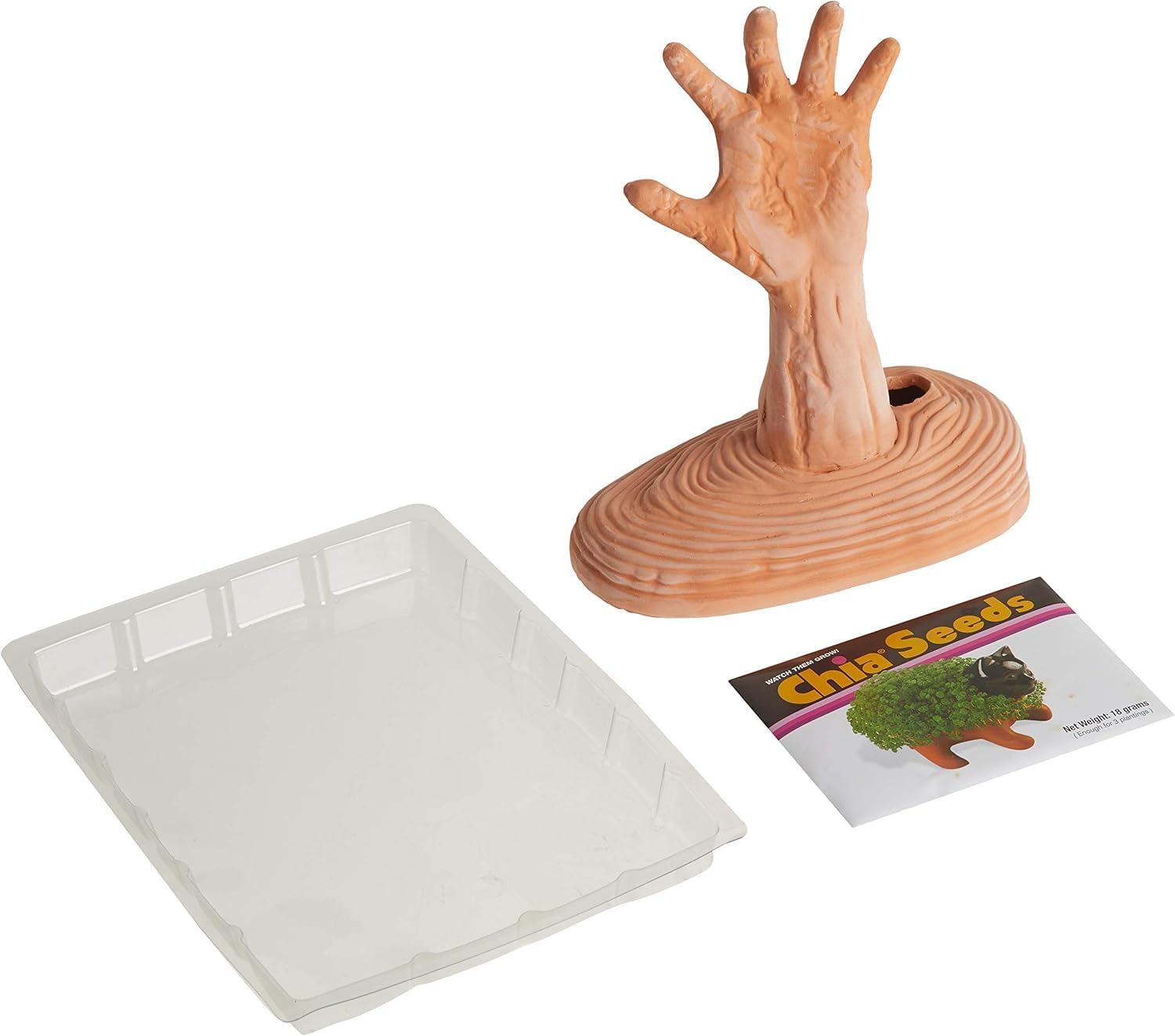 Chia Pet Zombie Pet with Seed Pack, Decorative Pottery Planter, Easy to Do and Fun to Grow, Novelty Gift, Perfect for Any Occasion