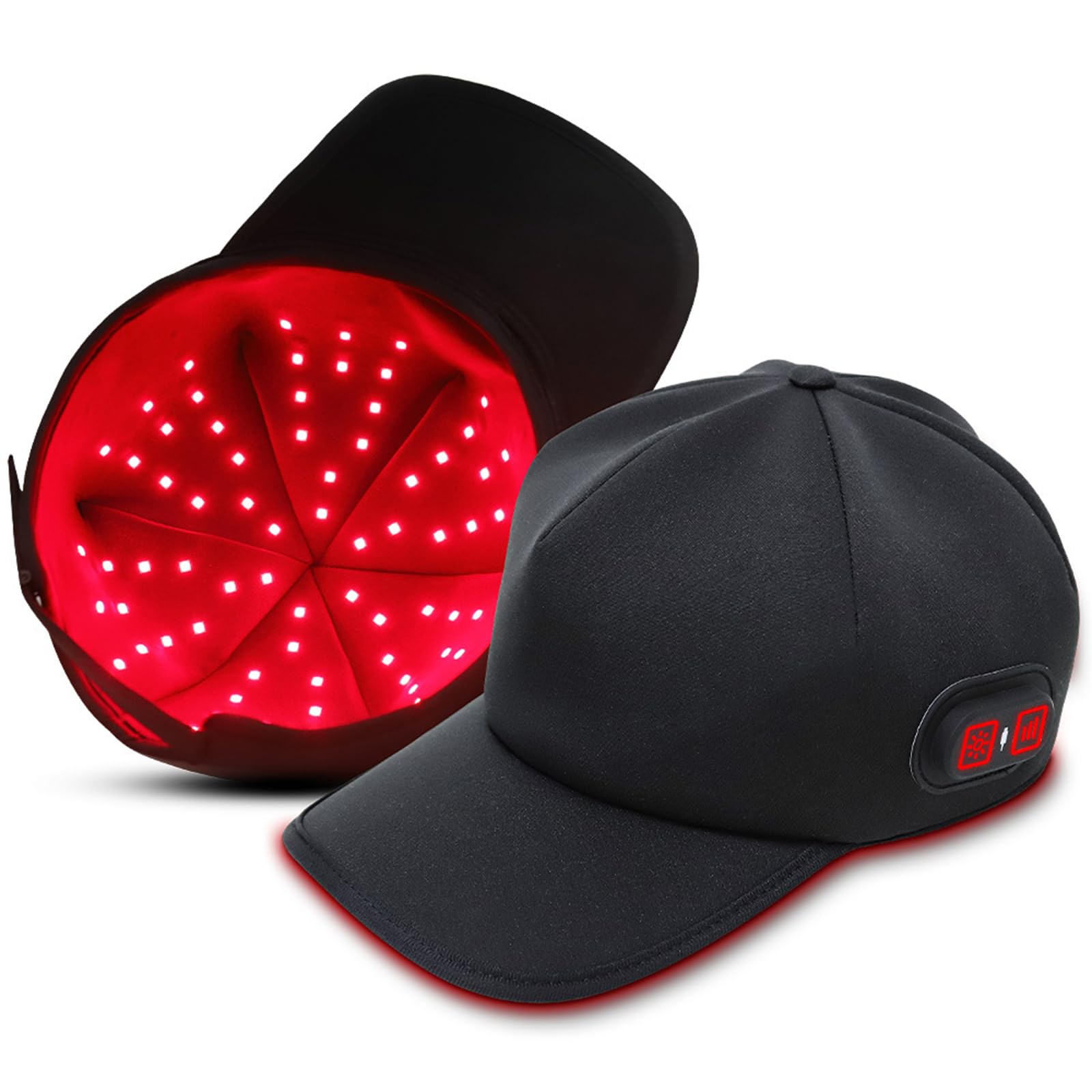 GOURIXIN Cappello Terapia Luce Rossa, 72 LEDs 660nm 850nm Infrarossi Casco Laser Crescita dei Capelli, 3 modalità di fototerapia, Ricaricabile, Trattamenti di Ricrescita dei Capelli