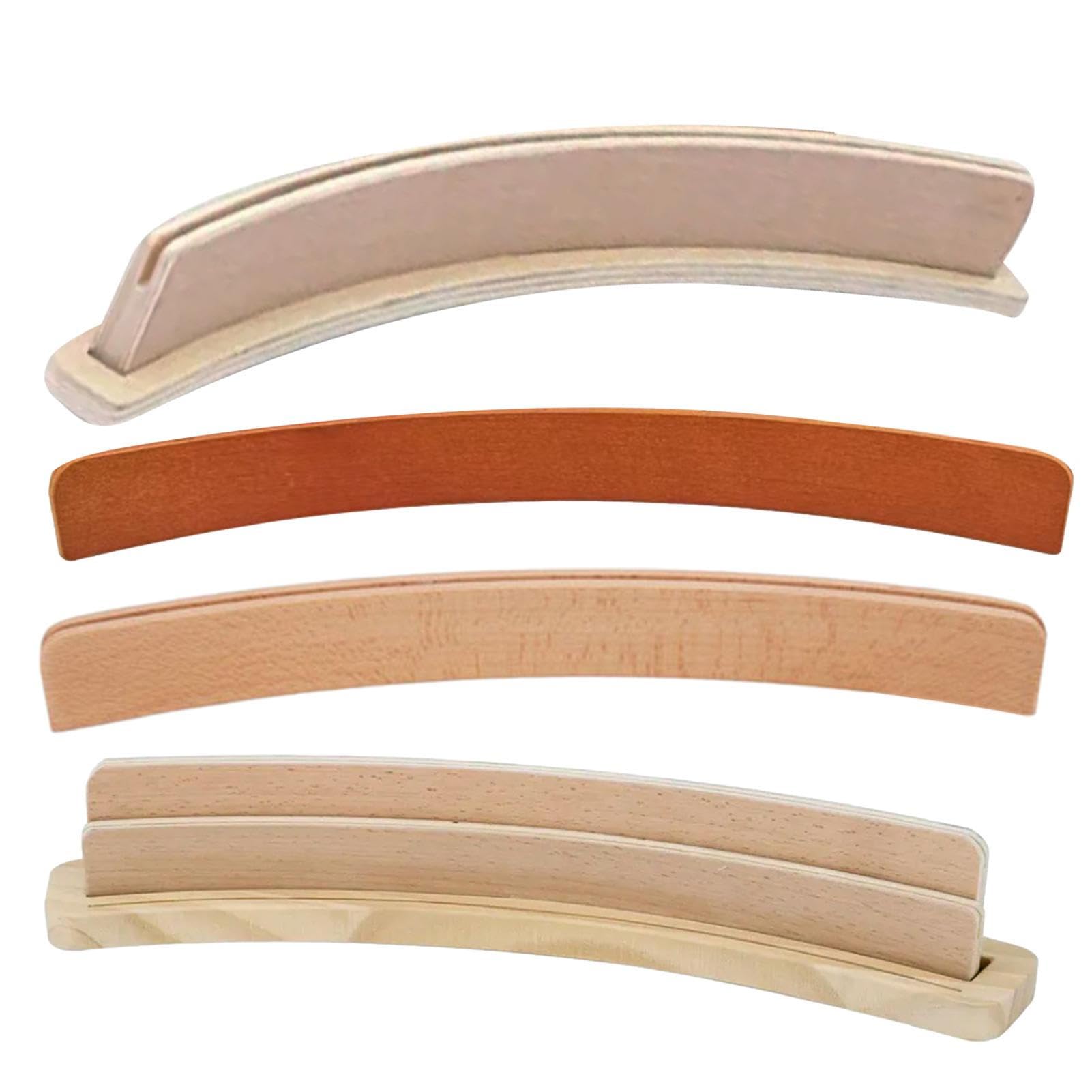 Hitburu Hands Free Card Holder for Playing Cards | Playing Card Holders for Seniors Kids, Set of 8, Hands Free Curved Wooden Card Holder for Family Card Game Night, Bridge, Poker Parties