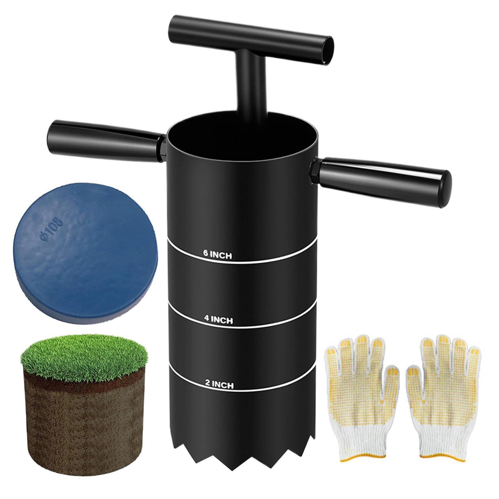 Golf-Lochschneider – 4/6-Zoll-Griffstanzmaschine | Abnehmbarer Outdoor-Lochgräber, Golf-Lochbohrer, Trainings-Putter Für Outdoor-Driving-Range-Kurse, Hinterhof-Garten-Rasen-Gras-Putting-Green