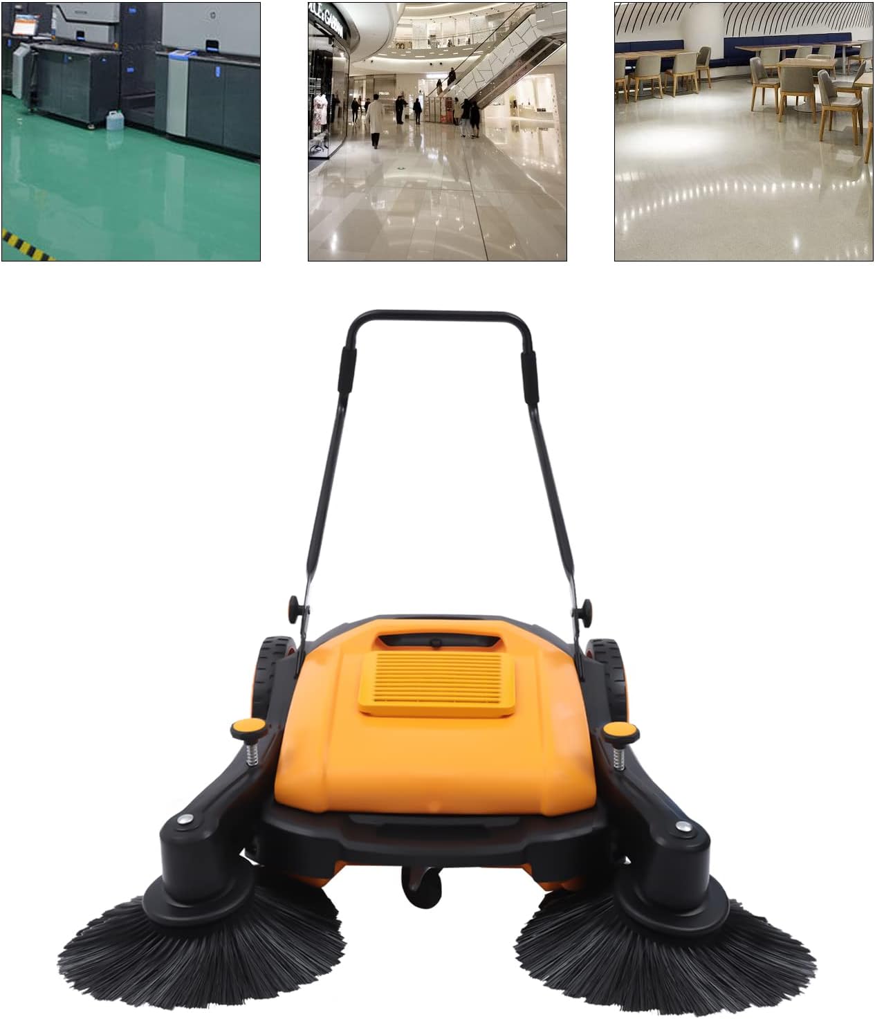 SaWaUto 41" HandPush Sweepe,Industrial Floor Sweeper