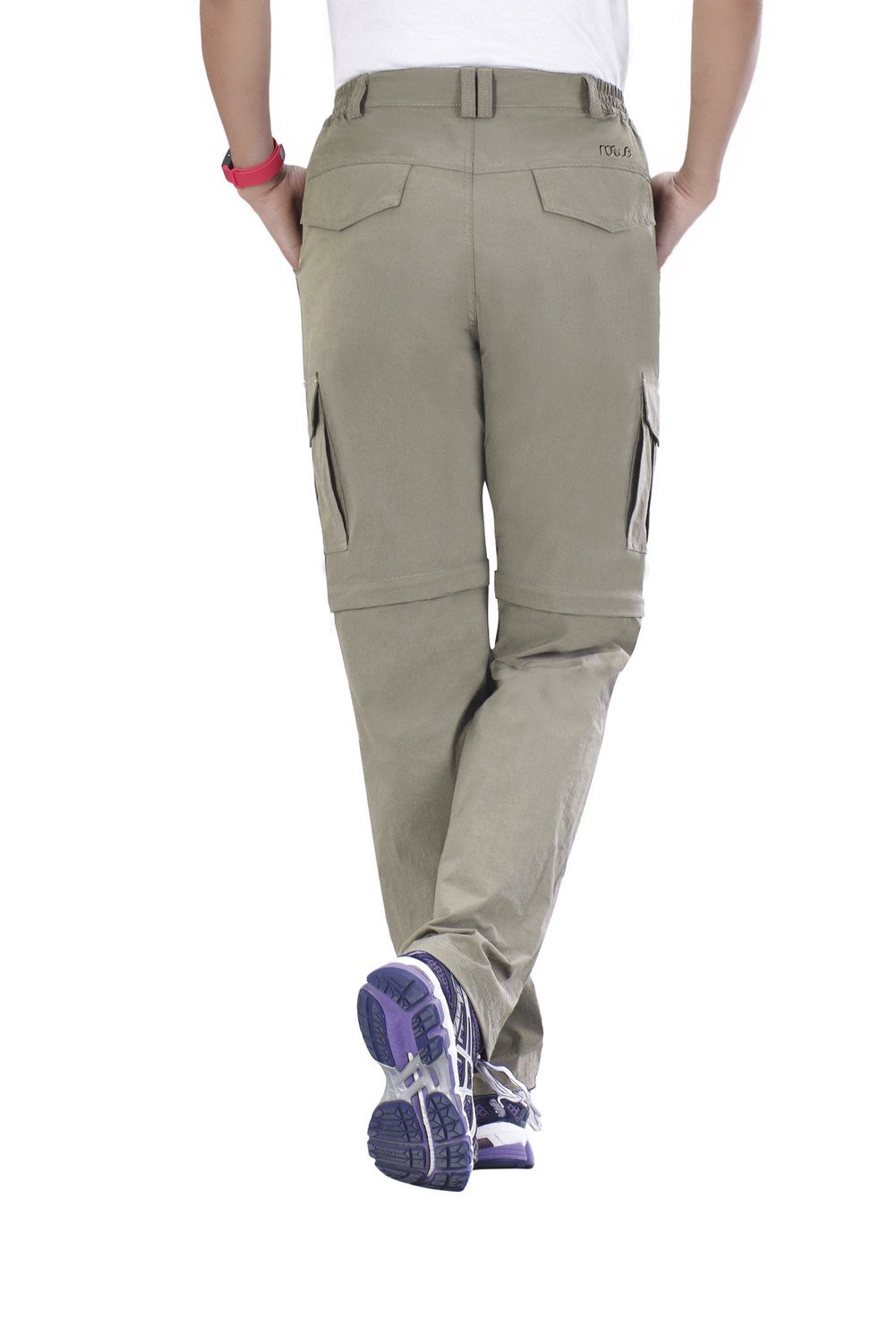 Nonwe Women's Lightweight Outdoor Sport Convertible Quick-Drying Pants Khaki S/32 Inseam