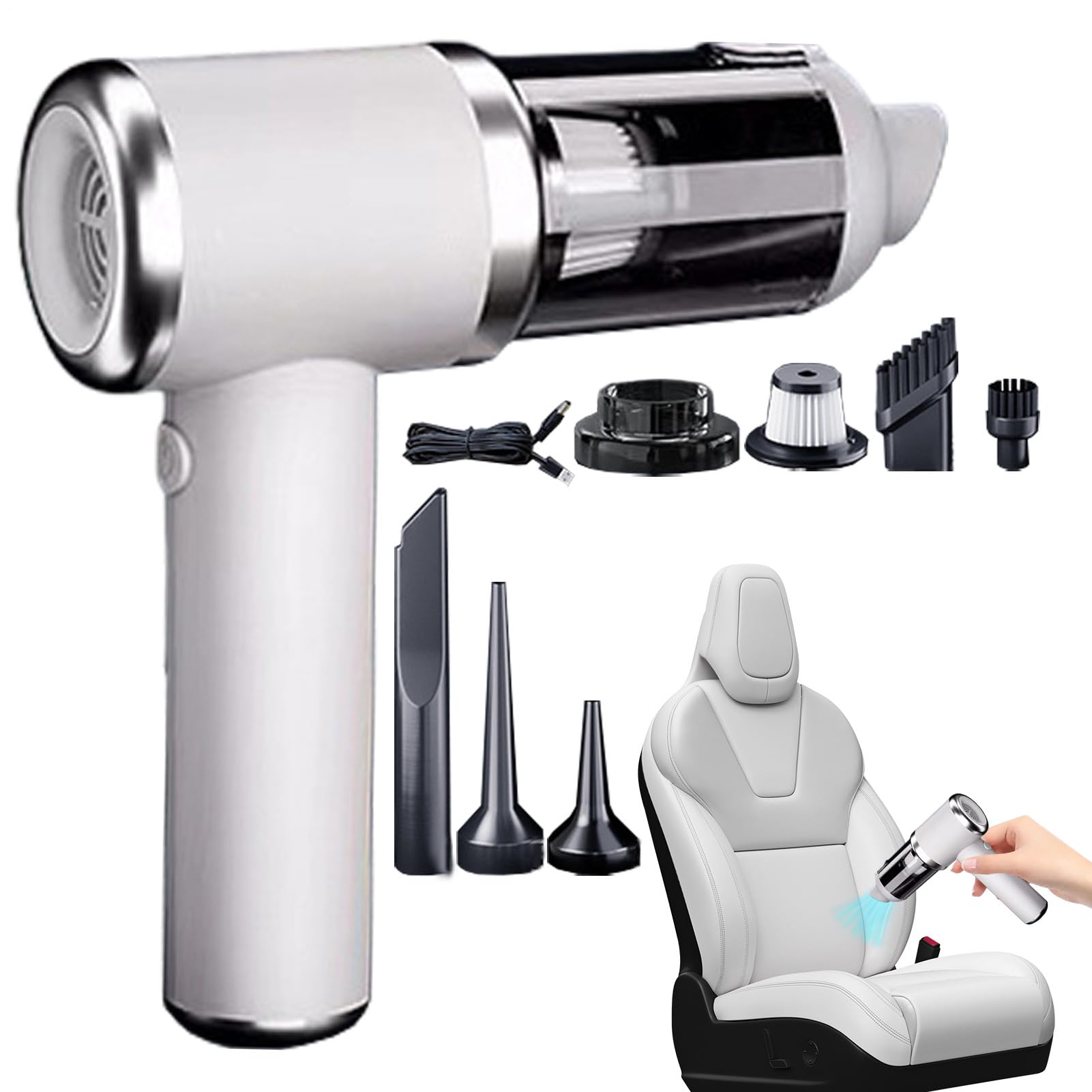 Aspirador de coche para limpiar grava de asientos y sala de estar
