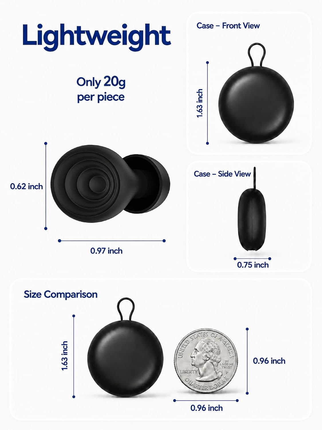 Ear Plugs for Sleeping 50dB Noise Cancelling Soft Silicone Reusable Earplugs for Snoring, Airplanes, Travel, Side Sleepers, Shooting 4 Ear Tips + Case