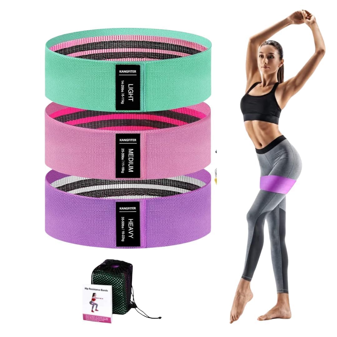 Resistance Bands Mini Loop | Loop Hip Band for Women & Men for Hip, Glutes, Legs and Squats Exercises | Thera Band for Fitness | Resistance Band Set of 3 (Multicolour)-image-9