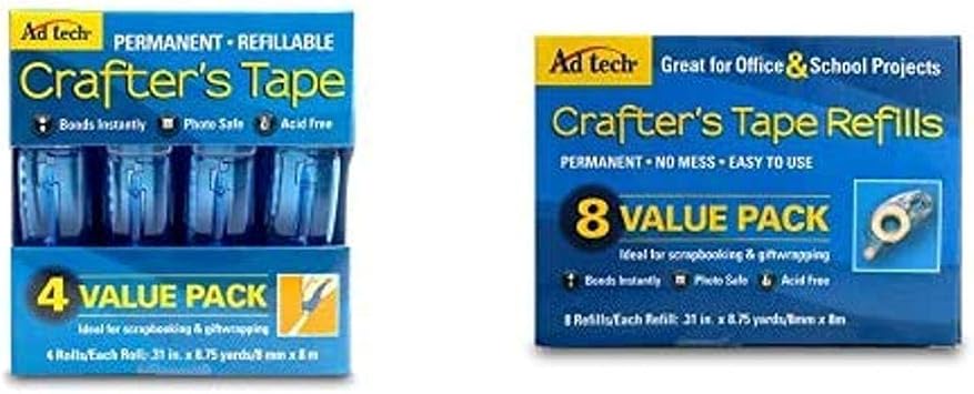 Adtech Crafters Tape 4PK & Refill