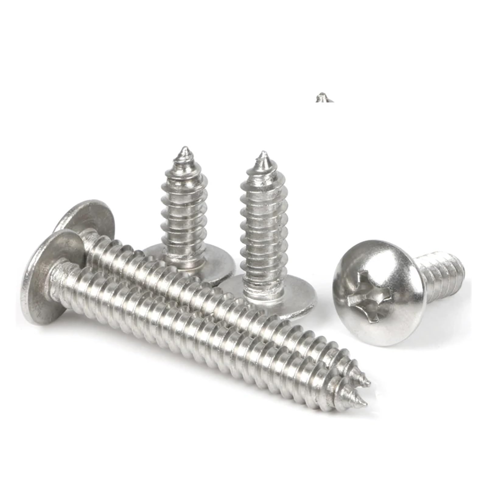 Tornillos Tornillos autorroscantes Tornillo de Ace Tornillos autorroscantes de Cabeza avellanada con Ranura en M3 M3.5 M4 Tornillo de Cabeza avellanada de Acero Inoxidable 304(M4x60mm 20pcs)