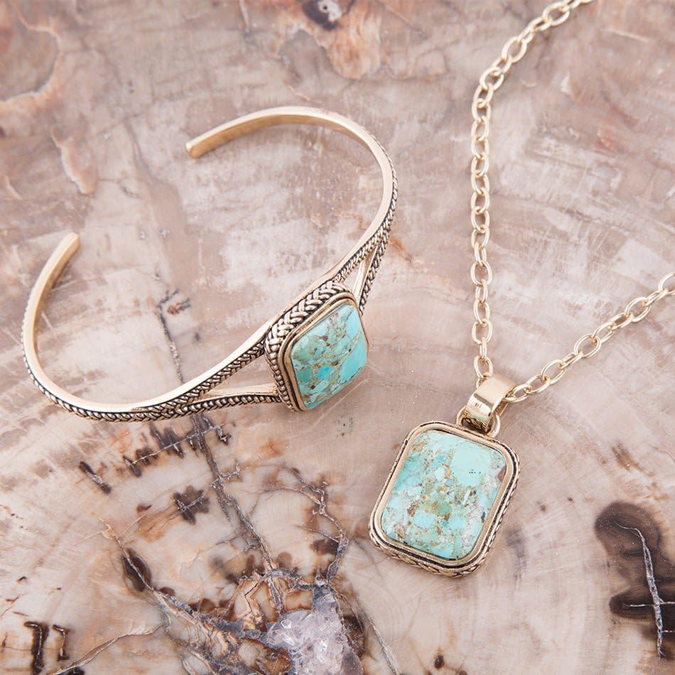 Barse Credence Genuine Turquoise Pendant Necklace