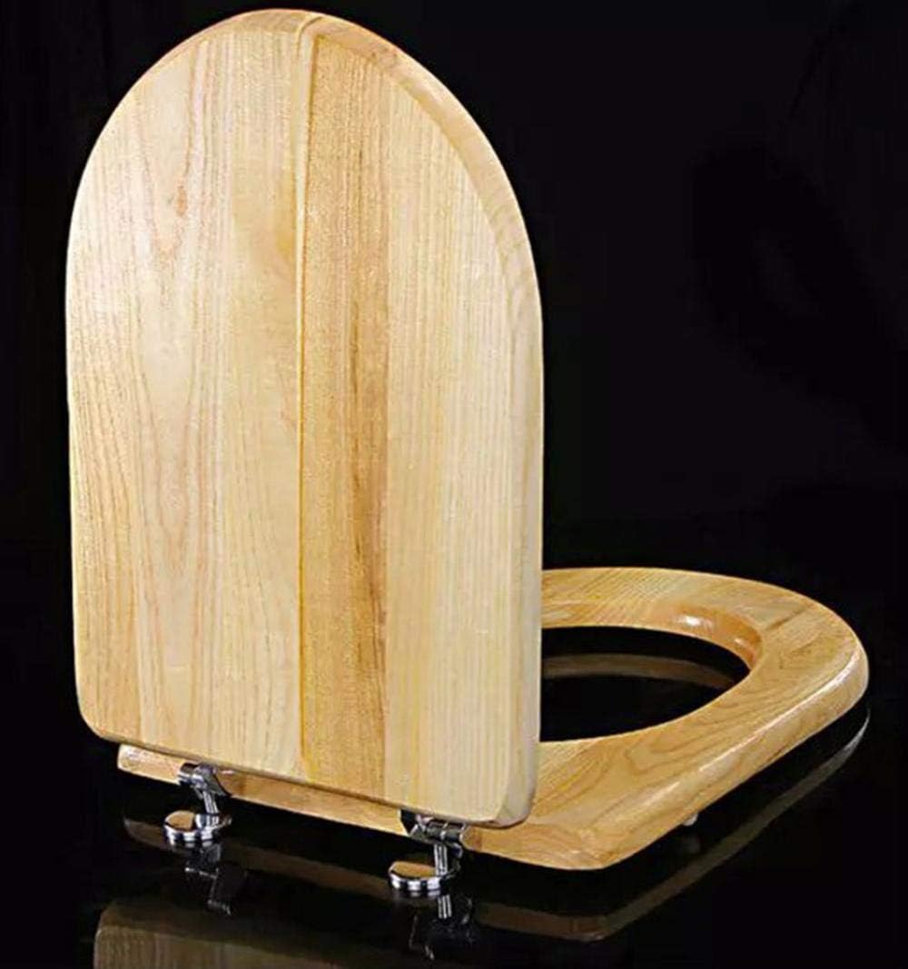 Asiento de inodoro de madera de cierre silencioso, tapa de Cng lento, fijación inferior para baño pequeño y accesorio de baño para el hogar