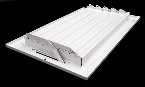 Miniatura 5 de 10 pulgadas de ancho x 8 pulgadas de alto de acero estampado de 2 vías - Cubierta de ventilación - Registro de rejilla - Pared lateral o techo -