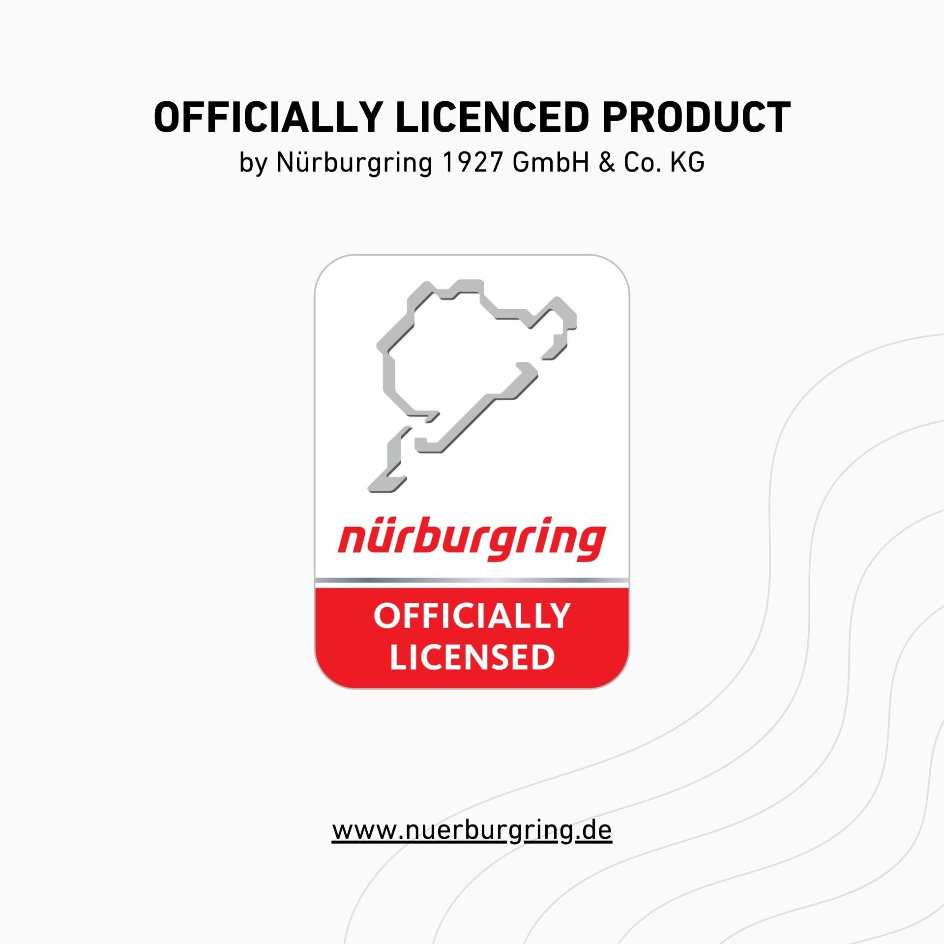 Nürburgring 3D Motorsport A3 Poster im Holzrahmen I Hochwertiger 3D Druck I 2000dpi I 280g Papier I 3D Rennkunst als Deko für Wand, Büro & deinen Schreibtisch oder als Geschenk I Rennstrecken Poster
