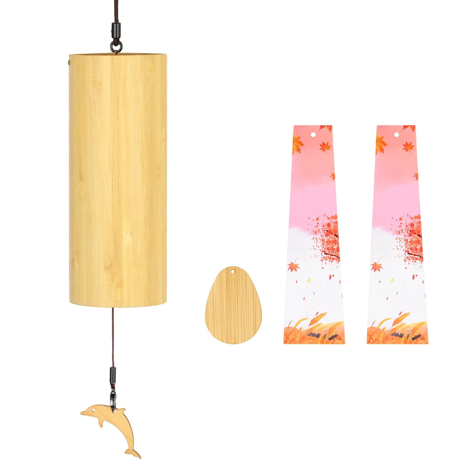 M METERXITY Bamboo Wind Chimes Wooden Handcrafted for Meditation
