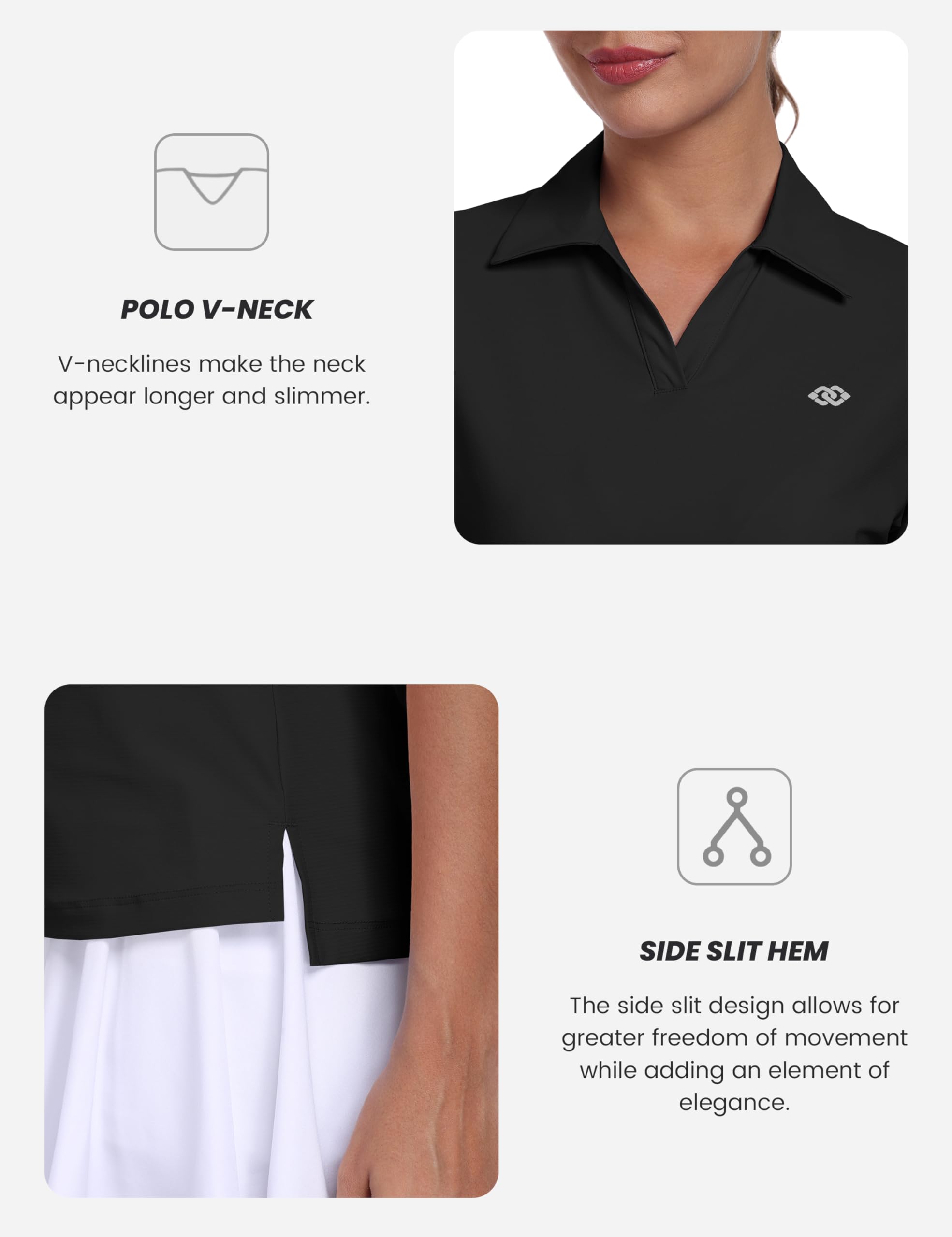 MoFiz Polo de Mangas Cortas Algodón Camiseta de Golf Trabajo Cremallera