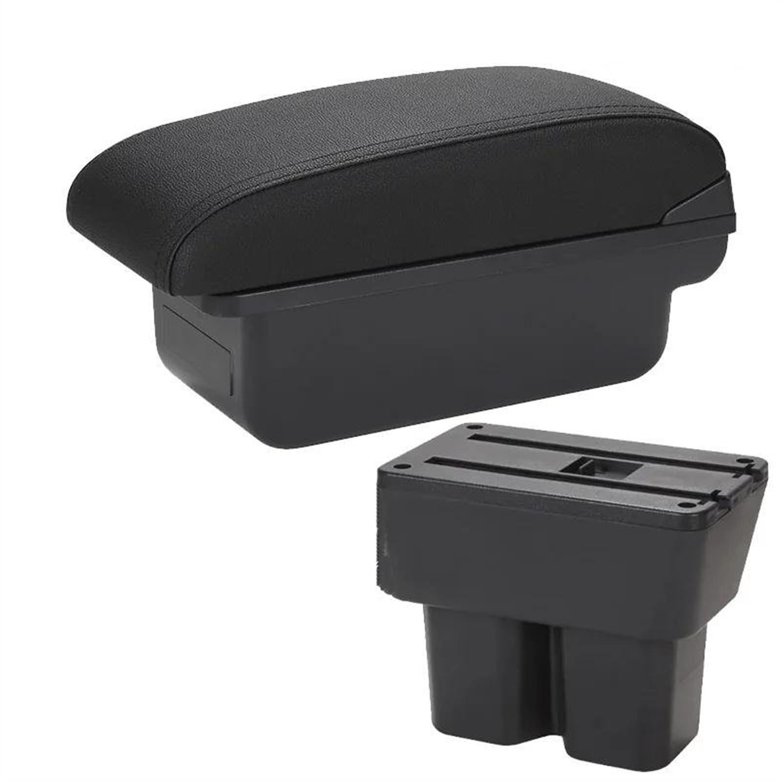 NMJLQW Storage Rack Car Center Console Storage Box Multifunctional Armrest Storage Box Interior Accessories For Jimny JB74 2018-2024(C2 Black line NO USB)
