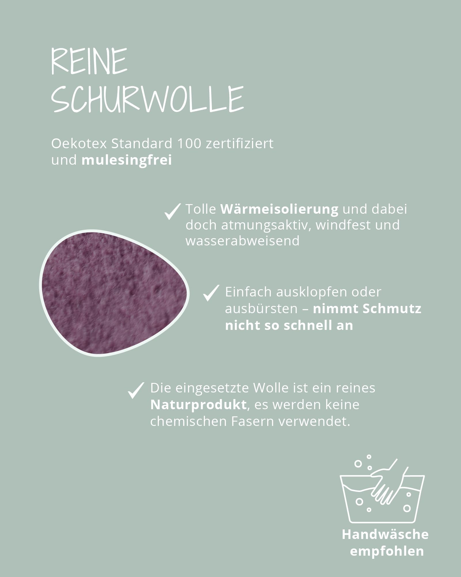 ULLENBOOM® Wollwalk Overall Baby - Walkoverall - Aus Schurwolle, 100% mulesingfrei - Overall für Baby bis Kleinkind - Ideal für Herbst und Winter
