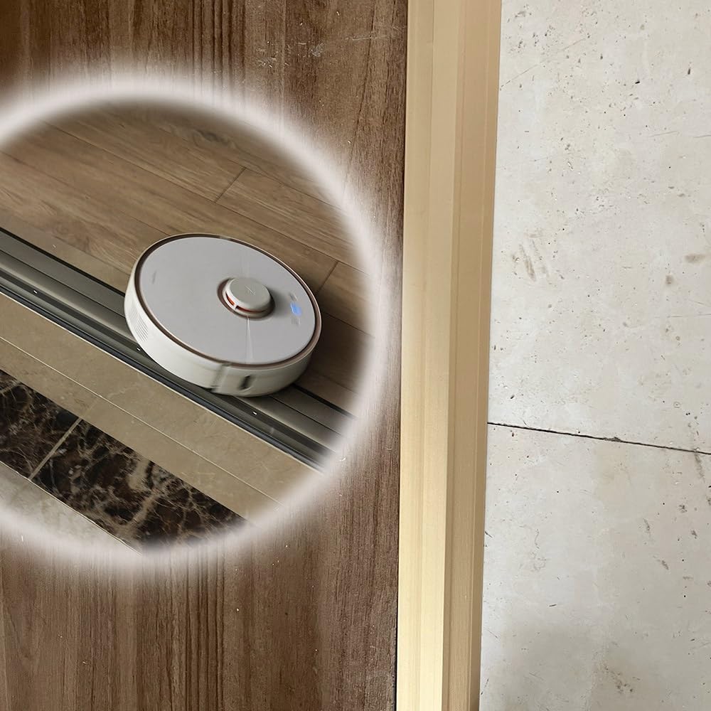 Tira de transición de aluminio de 150 cm antideslizante para puertas, moldeado de transición de suelo duradero, perfecto para alfombras y azulejos, fácil de instalar, perfil de ajuste de altura
