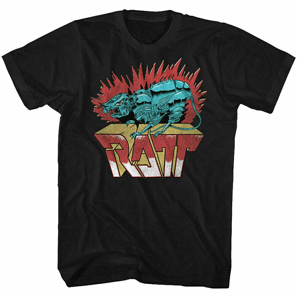 RATT Robo RATT T Shirt Mens Rock N Roll Music Band Tee Retro New Black Black S