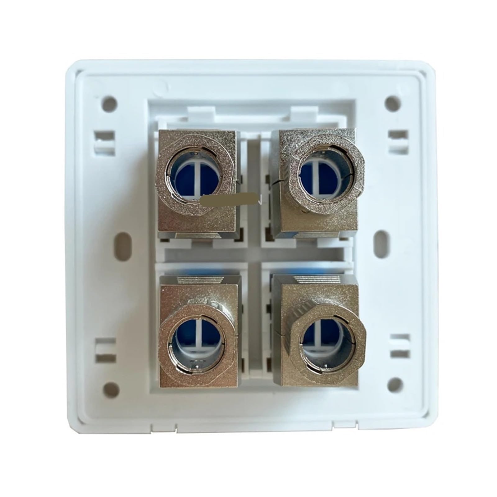 Prise RJ45 CAT8 4 ports, vitesse réseau 40 Gbit/s 2000 MHz, panneau mural Internet CAT.8 4 broches, blanc