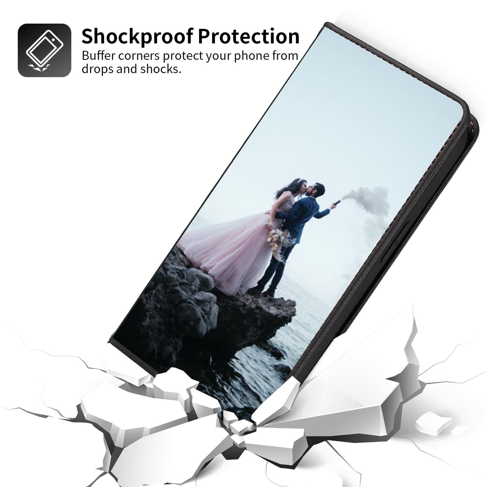 ZYLLER Cover Personalizzata per Redmi A2,Flip Cover in PU Pelle Premium,Supporto Slot Scheda Case,con la Tua Foto,Immagine o Scritta,per A2 Personalizzata Custodia