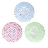 Shower Cap&comma; 3 Pcs Waterproof Reusable Shower Caps Bath Hair Hat Stocking Stuffers for Women Men Kids