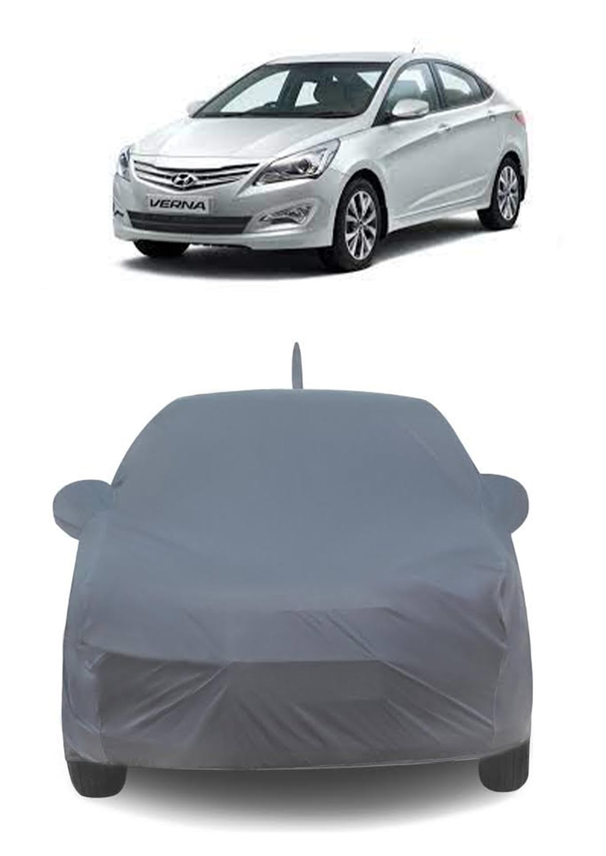Car Body Cover for Hyundai Verna, Grey Waterproof Full Cover | All Weather Protection, Custom Fit, Dust & UV Guard, Antenna Provision, Outdoor Use-image-40